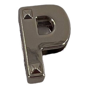 VALENTINO Shoe Charm Gold Pendant Letter P Studded Made in Italy New $200